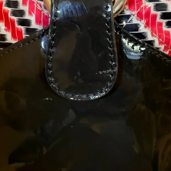 Tory Burch  Travel Bag Large Red and Black Geometric - Picture 6 of 16